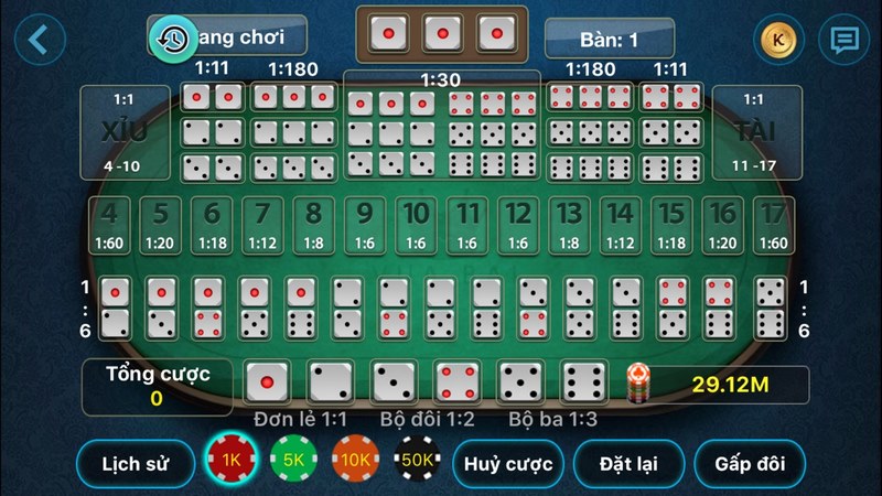 Sảnh cược tài xỉu tại Oxbet